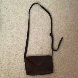 Brand new, brown leather cross body bag